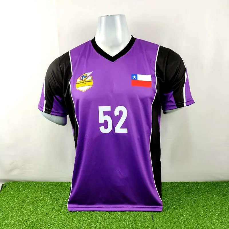 Camisetas de Futbol Moradas Personalizadas 24 camisetas de futbol moradas con mangas negras