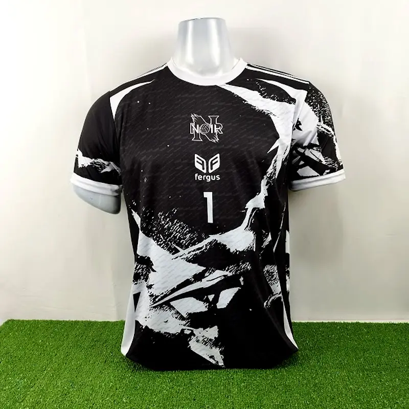 Camisetas de Futbol Negras Personalizadas 29 camisetas de futbol negras con manchas blancas