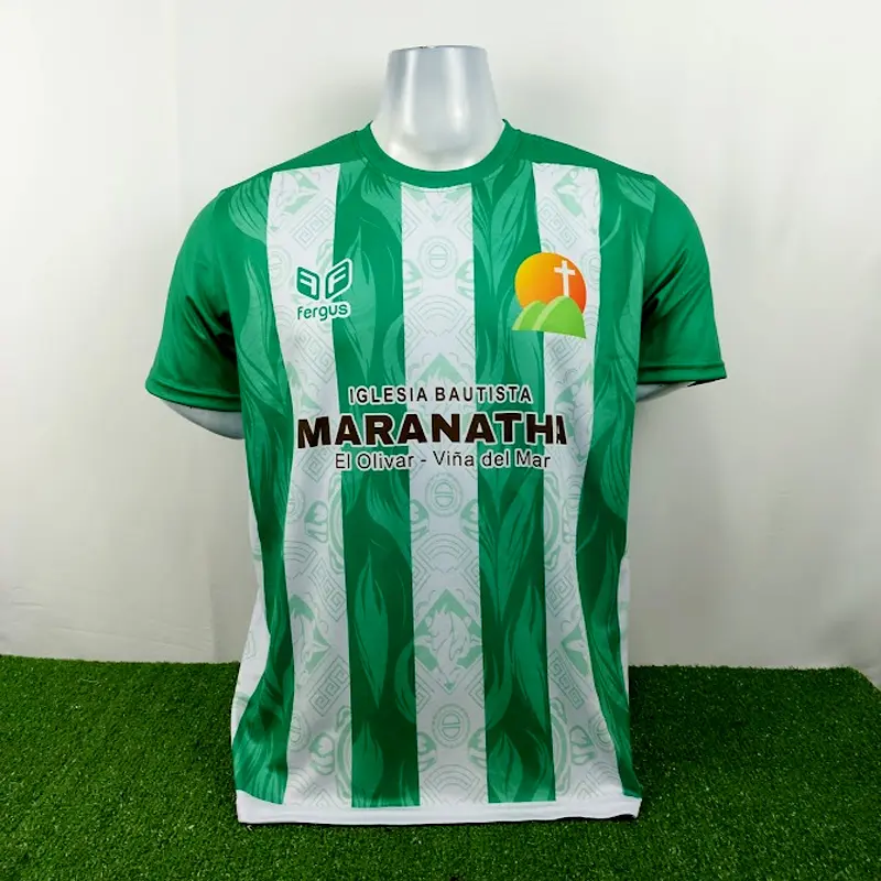 Camisetas de Futbol Verdes Personalizadas 22 camiseta de futbol verde y blanco