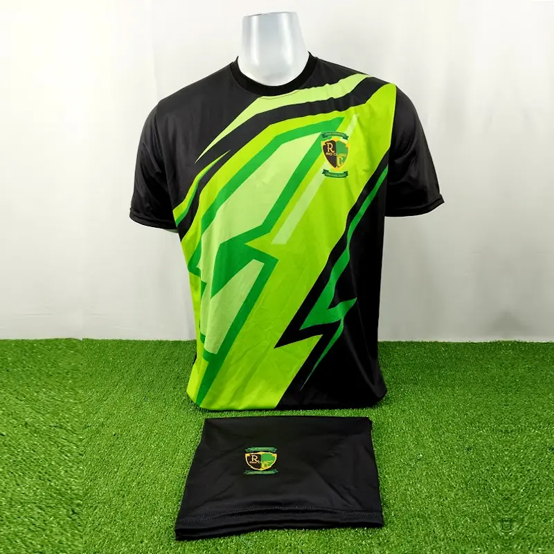 Camisetas de Futbol Verdes Personalizadas 26 camiseta de futbol verde con negro