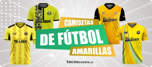 portada de camisetas de futbol amarillas personalizadas