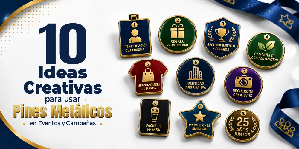 10 Ideas Creativas para usar Pines Metalicos en Eventos y Campañas