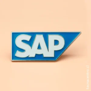 pines esmaltados con borde plateado logo sap