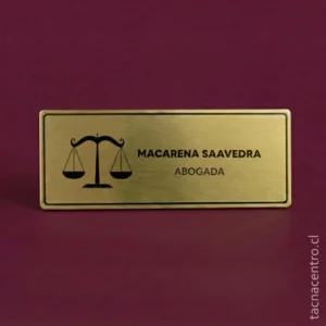 pines de identificacion dorados sublimados para abogado