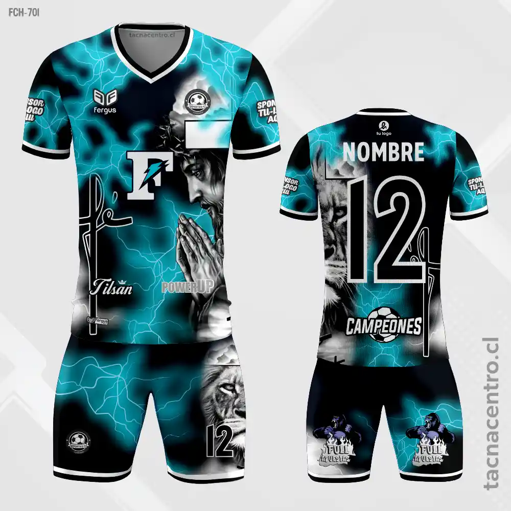 Camisetas Chocolateras celeste y negro