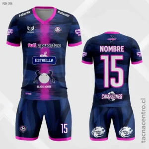 Camisetas Chocolateras azul y fucsia