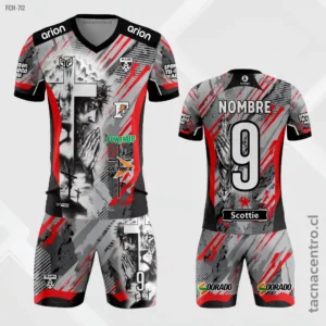 Camisetas Chocolateras plomo y rojo