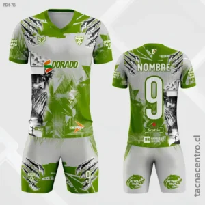 Camisetas chocolateras gris con verde