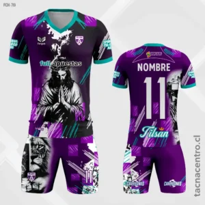 Camisetas Chocolateras morado y blanco