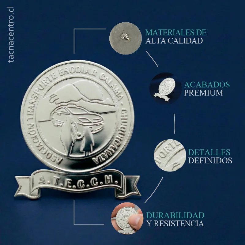 caracteristicas de los pines plateados personalizados