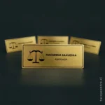 foto de pines de identificacion dorados para abogada