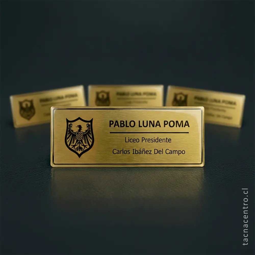 foto de pines de identificacion para personal de liceo