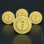 foto de pines dorados forma redonda