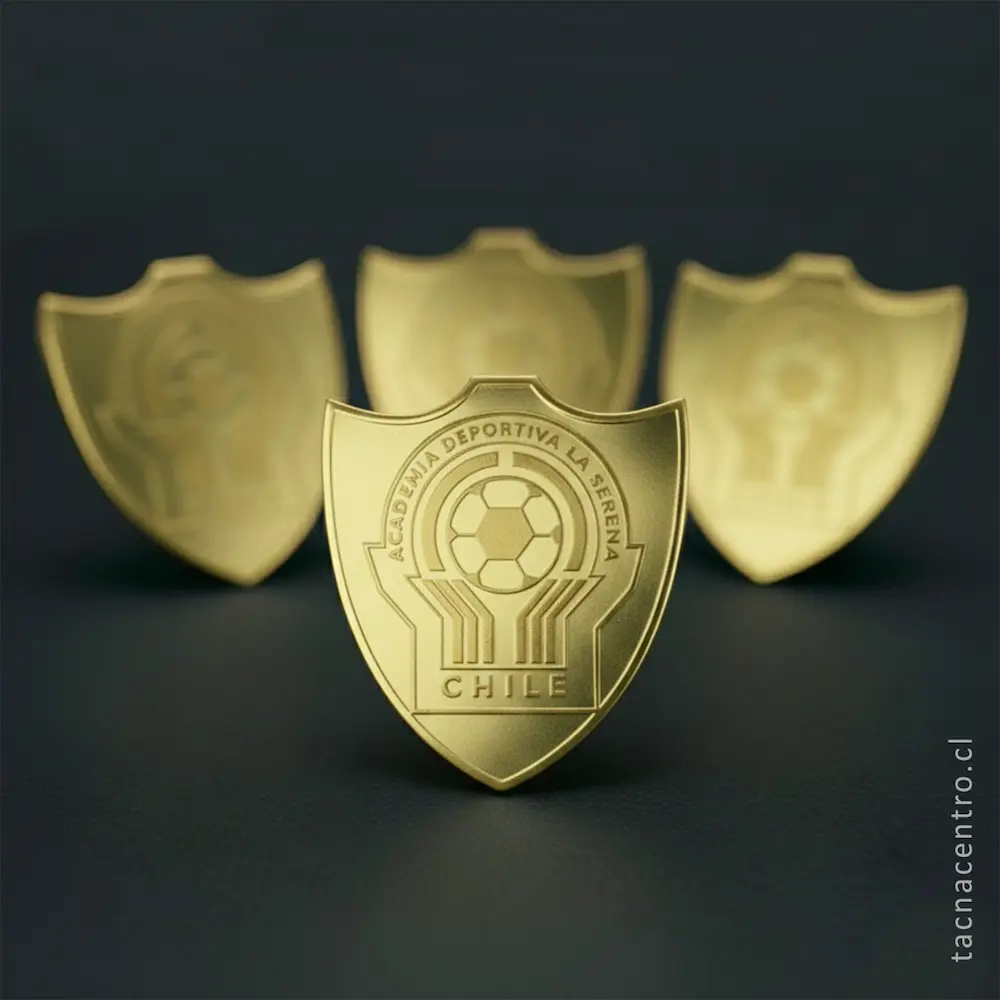 foto de pines dorados para academias deportivas