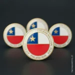 foto de pines esmaltados bandera de chile