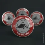 foto de pines sublimados redondos para universidad en viña del mar