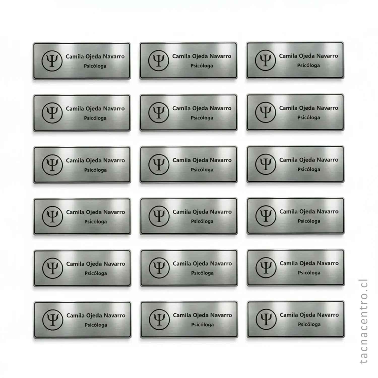 foto de trabajos enviados a chile pines metalicos personalizados de identificacion de personal psicologa