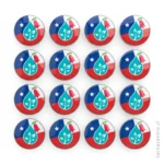 foto de trabajos enviados a chile pines metalicos personalizados redondos chile