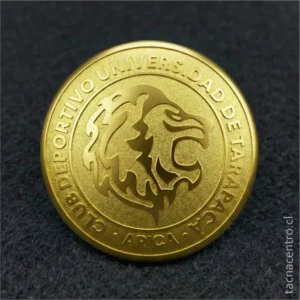 pines dorados con forma bombeada y fondo arenado con forma redonda y bombeada