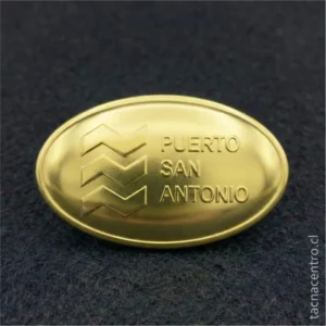 pines dorados con forma bombeada y fondo pulido forma ovalada