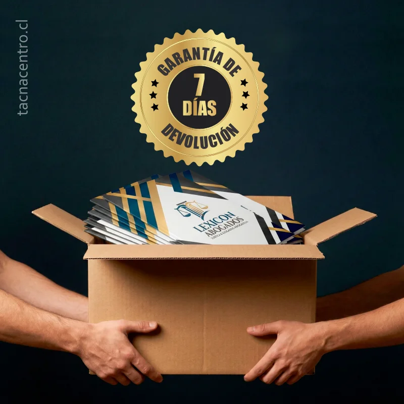 carpetas corporativas garantia devolucion 2026 garantía de devolución de carpetas corporativas en chile