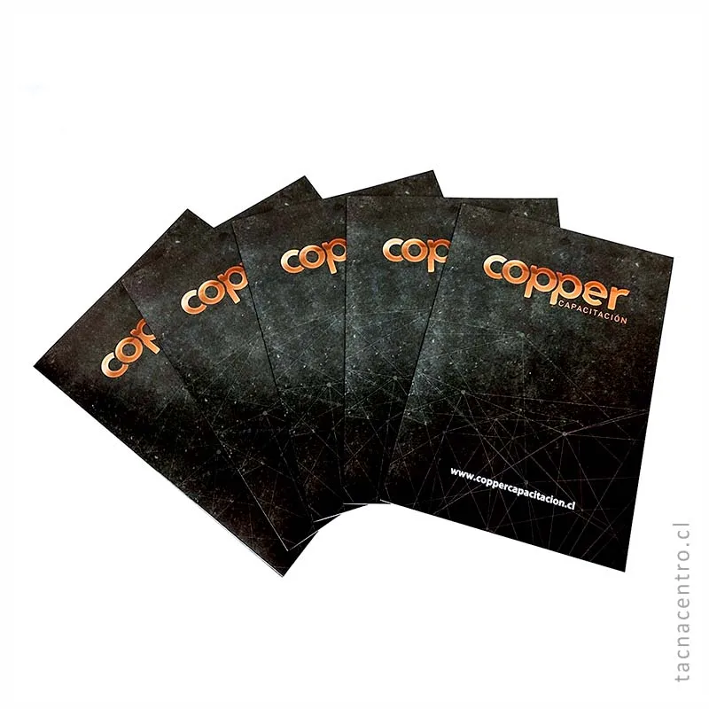 fotos de carpetas hot stamping para capacitaciones