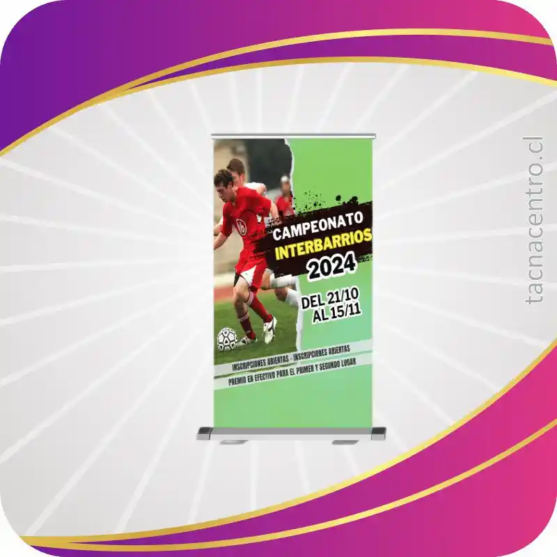 Pendon publicitario con diseño gratis