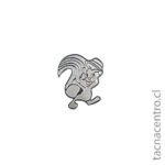 piocha plateada personalizada ardilla