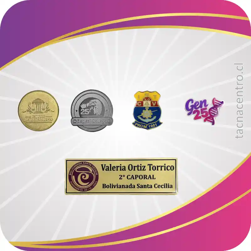 piochas metálicas personalizadas