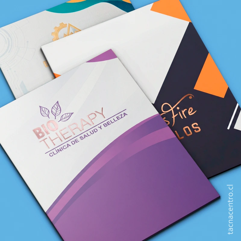 carpetas hot stamping personalizadas chile