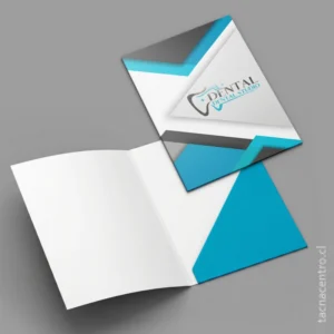 producto carpetas sectorizadas y bolsillo diagonal para clinica dental