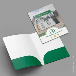 producto carpetas sectorizadas y bolsillo doble para inmobiliaria