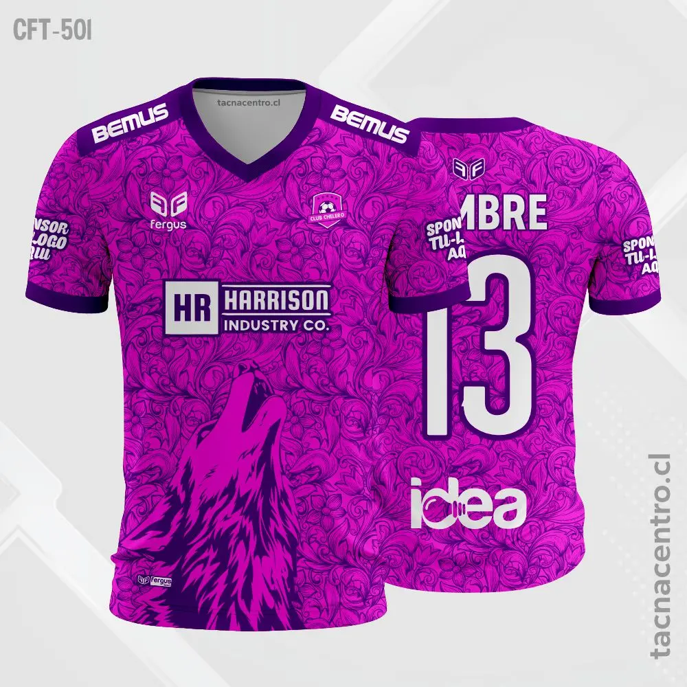 Camiseta de Futbol para hombre fucsia