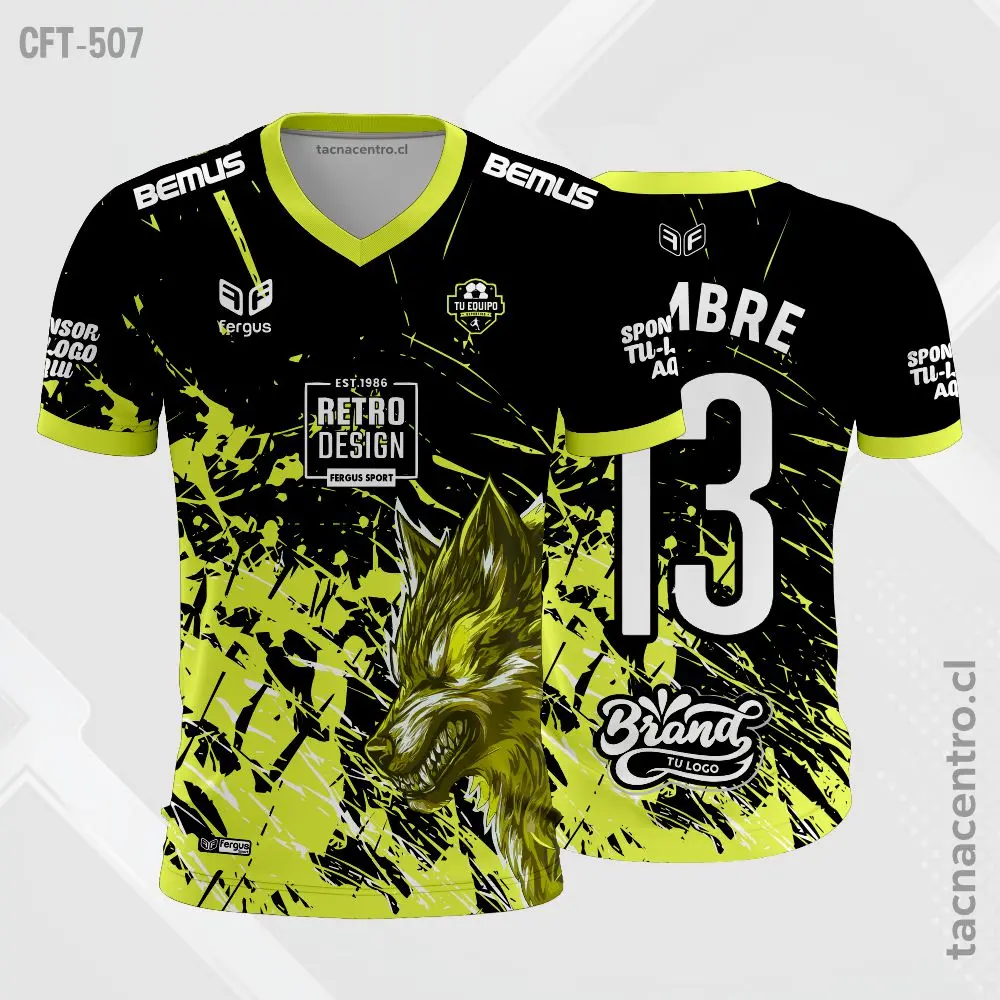 Camiseta de Futbol para hombre negro y amarillo 1 Camiseta de Futbol para hombre negro y amarillo