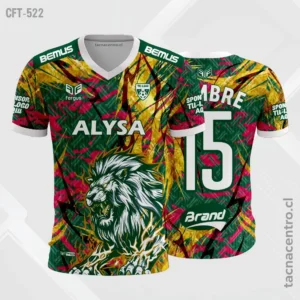 Camiseta de Futbol para hombre dorado con verde