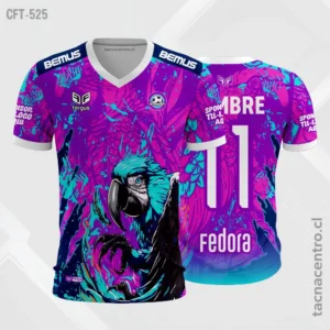 Camiseta de Futbol para hombre fucsia y celeste