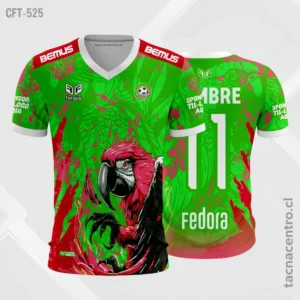 Camiseta de Futbol para hombre verde y rojo