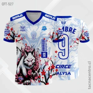 Camiseta de Futbol para hombre azul y blanco