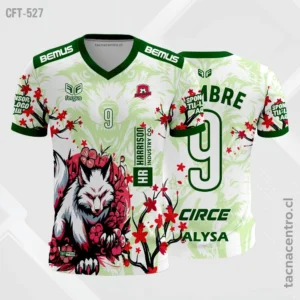 Camiseta de Futbol para hombre verde y rojo