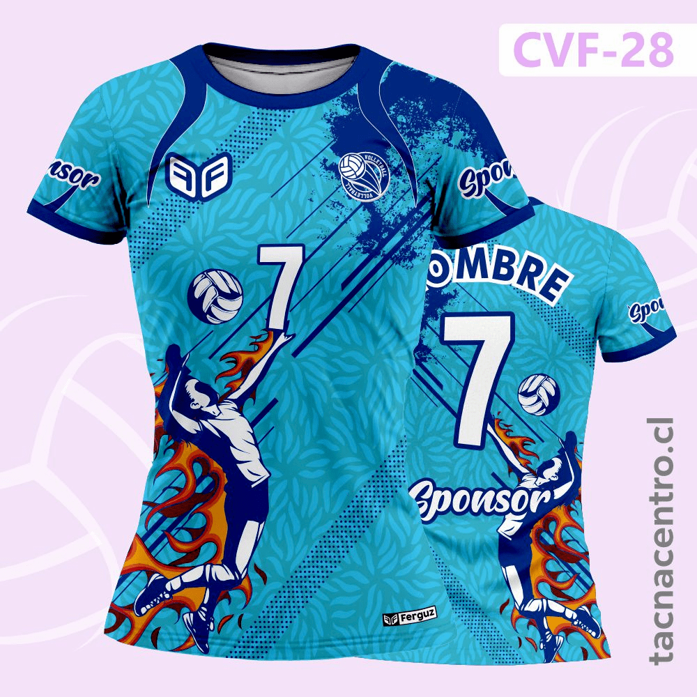 Camiseta de Voleibol Patrones de Hojas