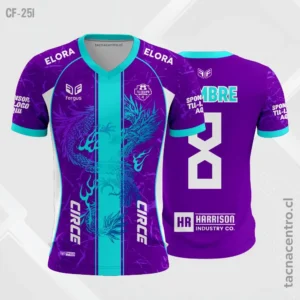 Camiseta de Futbol Dragon celeste