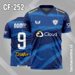 Camiseta de Futbol Azul Cloud