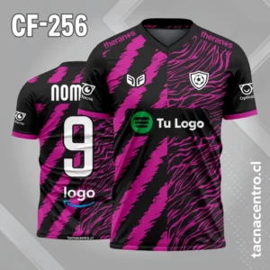 Camiseta de Futbol Doble Patron morado negro