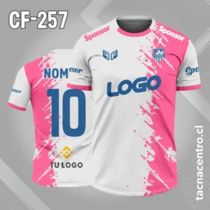 Camiseta de Futbol Bitono blanco rosa