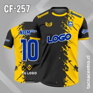 Camiseta de Futbol Bitono negro amarillo