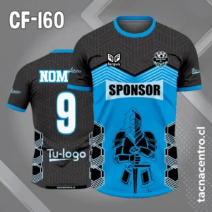 Camiseta de Futbol Caballero Medieval celeste