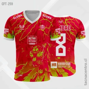 Camiseta de Futbol de Pantera rojo dorado