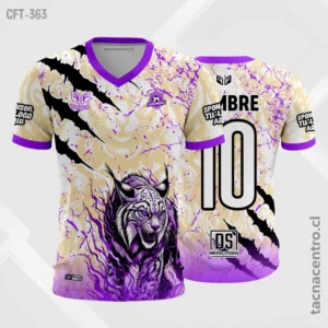 Camiseta de Futbol Beige y morado