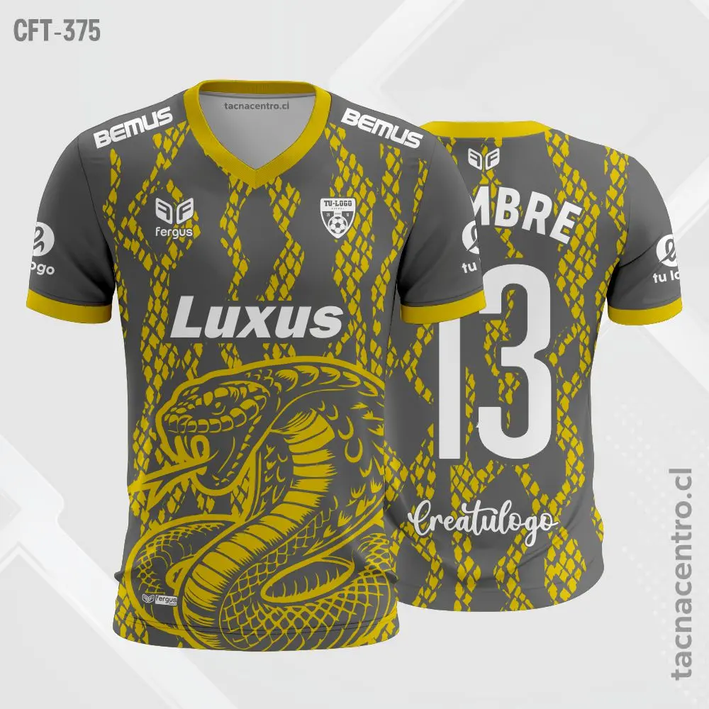 Camiseta de Futbol Gris y amarillo 1 Camiseta de Futbol Gris y amarillo