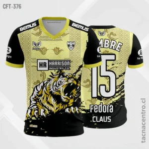 Camiseta de Futbol Tigre amarillo y negro